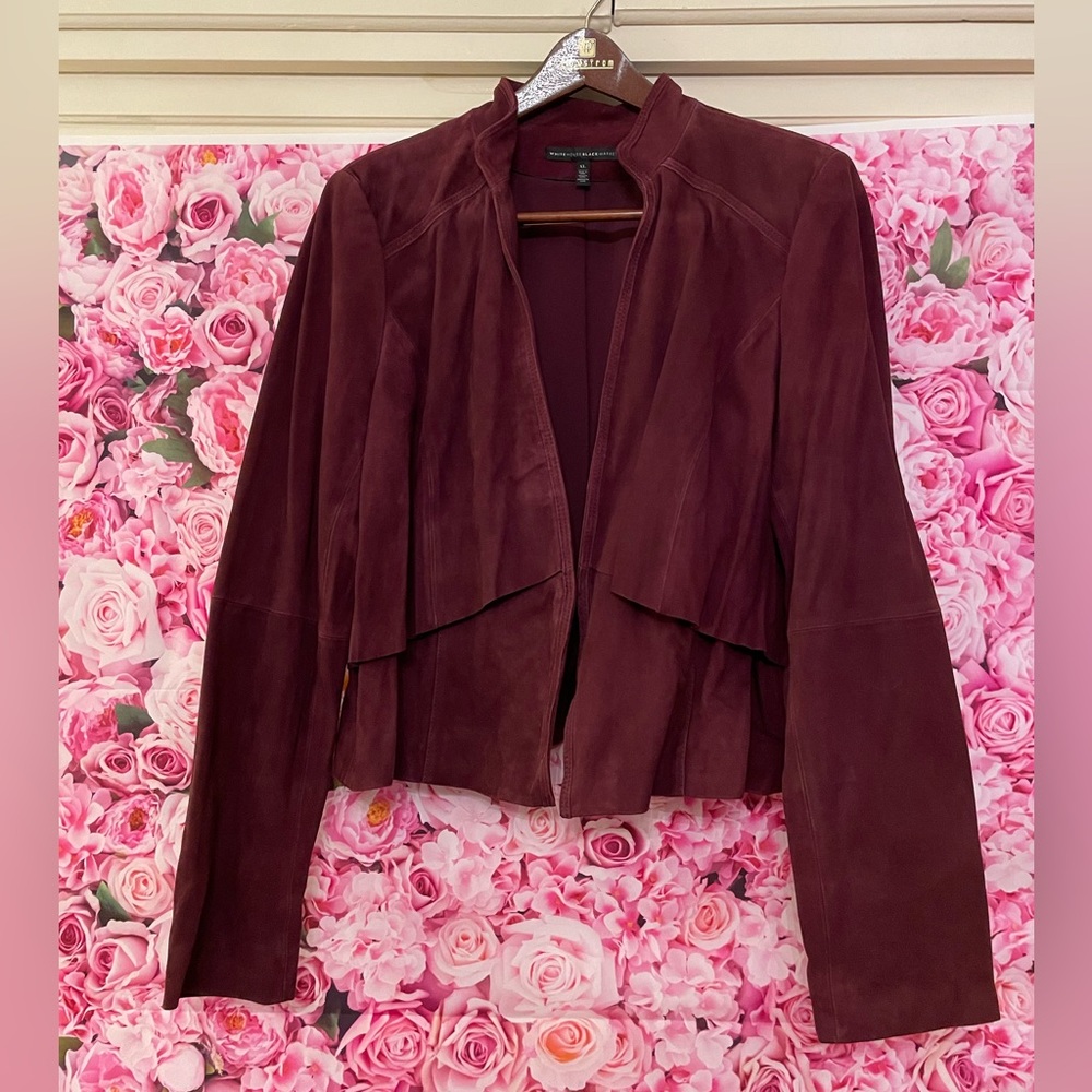 Whitehouse Blackmarket Burgundy Suede